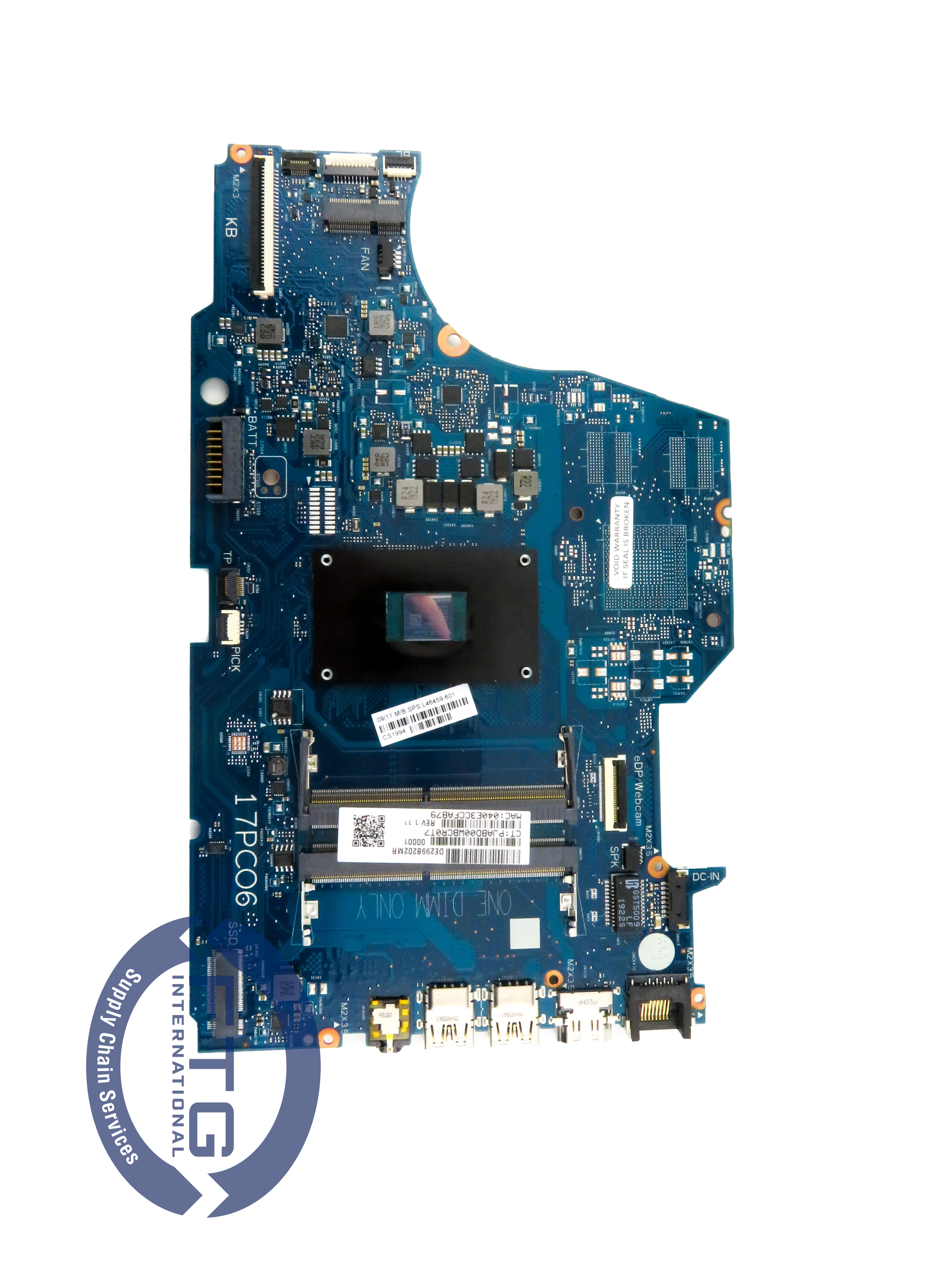 Scheda Madre HP 17-ca Per Ryzen 3 3200U - Originale L46459-601 Con Sticker Anti-tamper