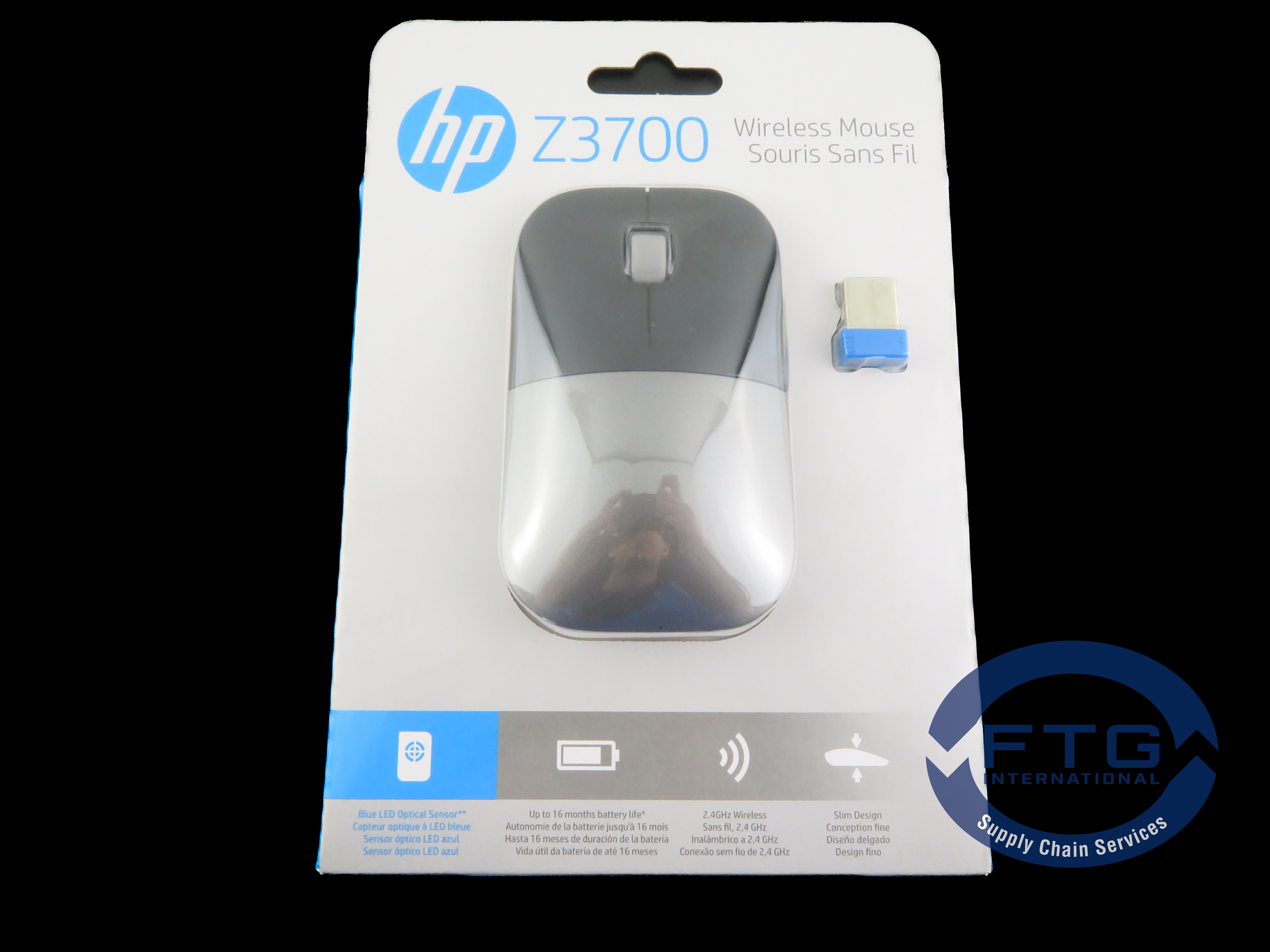 X7Q44AA#ABB HP Z3700 Silver Wireless Mouse